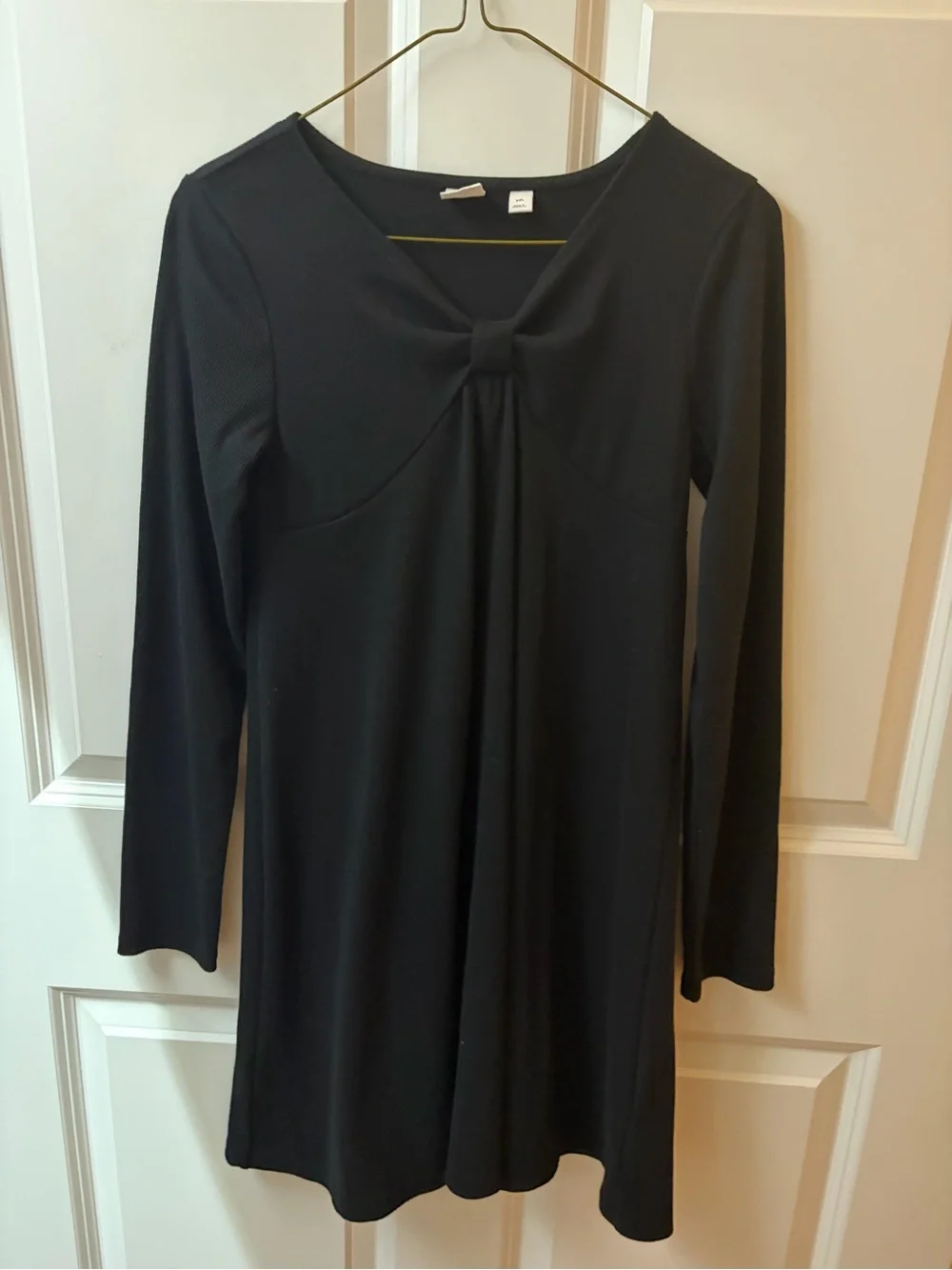 GAP Black Long Sleeve Knot-Front Girls' Dress